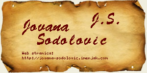 Jovana Šodolović vizit kartica